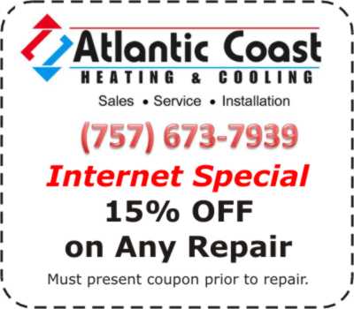 15% Off Coupon - Atlantic Coast Heating and Cooling